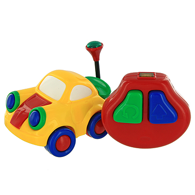 Игрушка для малышей "Машинка", цвет: желтый комплект) Состав Машинка, пульт управления инфо 10297a.
