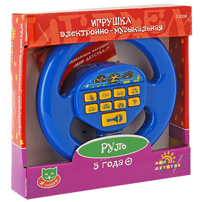 Электронно-музыкальная игрушка "Руль" пространства, детская одежда, коляски, игрушки инфо 10361a.