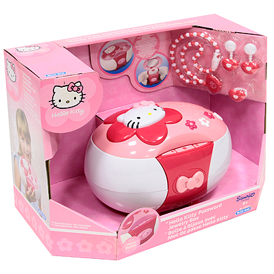 Музыкальная шкатулка с украшениями "Hello Kitty Состав Шкатулка, кольцо, серьги, подвеска инфо 10482a.