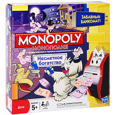 Настольная игра "Монополия Несметное богатство" карточки, инструкция на русском языке инфо 10499a.