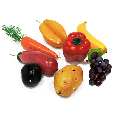 Игровой набор " Овощи-фрукты", 8 предметов слива, баклажан, перец, банан, карамбола инфо 1153a.