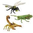 Набор декоративных фигурок "Беспозвоночные": скорпион, стрекоза, кузнечик 13 см Состав 3 фигурки инфо 1171a.