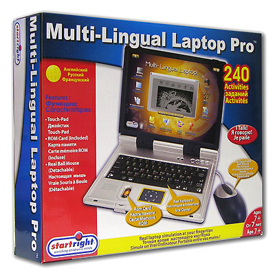 Детский обучающий компьютер "Multi-Lingual Laptop Pro" Компьютер, инструкция на русском языке инфо 1266a.