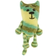 Вязаная игрушка "Радужный кот - Зеленкин" - Ручная авторская работа так как это авторская работа инфо 10686c.