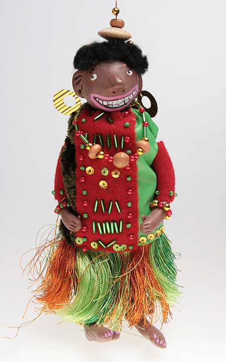 Авторская кукла "Африканка" Ручная работа название куклы, тираж, материалы, автор инфо 11529e.