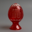 Яйцо "Собор Святой Софии" Красное стекло, гравировка, шлифовка Ручная авторская работа диаметр 8 см Сохранность отличная инфо 11561e.