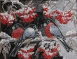 Картина из камня "Снегири" Мрамор, корниол, шунгит, лазурит, кионит Ручная работа (в зависимости от наличия камня) инфо 3512f.