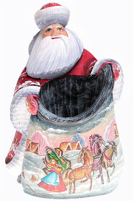 Карандашница "Дед Мороз" (Дерево, роспись) Ручная работа так как это ручная работа инфо 3566f.