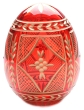 Яйцо красное с цветочно-геометрическим орнаментом (Рубиновое стекло, гравировка, бронзирование - Ручная авторская работа) Авторская работа MACGRAV 2008 г инфо 3599f.