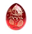 Яйцо "Шут" Рубиновое стекло, гранение, золочение Ручная авторская работа 7,5 см, высота 5,5 см инфо 3604f.