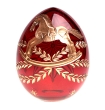 Яйцо "Лошадка" Рубиновое стекло, гранение, золочение Ручная авторская работа 7 см, диаметр 5,5 см инфо 3605f.