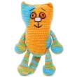 Вязаная игрушка "Радужный кот - оранжево-зелено-синий" - Ручная авторская работа авторская работа Автор Светлана Турова инфо 13722f.