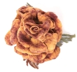 Брошь коричневая "Цветок" Шерсть, войлок Ручная авторская работа помощью иглы или мыльного раствора инфо 13806f.