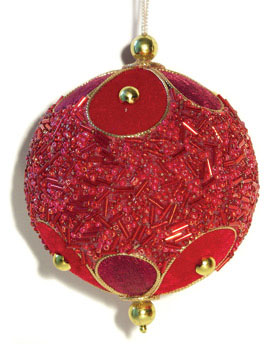 Елочная игрушка "Красный шар" см Цвет: красный Материал: металл инфо 13822f.