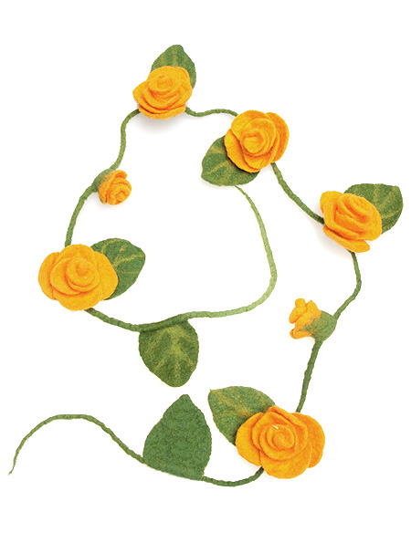 Пояс "Желтые розы" Шерсть, войлок Ручная авторская работа помощью иглы или мыльного раствора инфо 13823f.