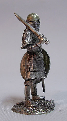 Король Гарольд Битва при Гастингсе 1066 г Оловянная миниатюра Авторское литье Авторская работа Мастерская "Чекан" 2008 г инфо 2369h.