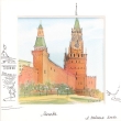Кремль - Авторский батик (15 x 15 см) Батик, Шелк 2008 г инфо 12803h.