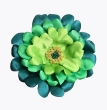 Брошь "Зеленый цветок" Текстиль, бисер Ручная авторская работа для подарка! Автор Blanche Magie инфо 3483i.